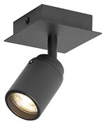 Faretto da bagno moderno nero quadrato IP44 - Ducha