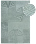 Tappeto turchese in lana tessuto a mano 200x290 cm Zen Garden – Flair Rugs