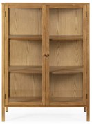 Vetrina di colore naturale con effetto rovere 90x126x40 cm Ceci – MOME