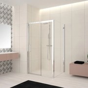 Box doccia con ingresso frontale Lead L 120 x H 200 cm vetro senza finitura / trasparente profilo cromato