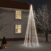 Albero di Natale a Cono con LED Bianco Caldo e Freddo, Albero di Natale a Cono Bianco Freddo 732 LED 160x500 cm