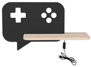 Applique LED per bambini con mensola CONSOLE LED/5W/230V nero