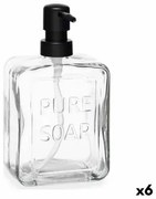 Dispenser di Sapone Pure Soap Cristallo Trasparente Plastica 570 ml (6 Unità)