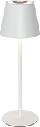 Lampada da tavolo bianca con LED dimmerabile e ricaricabile RGB IP54 - Murdock