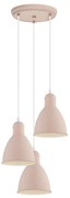EGLO 49084 - Lampadario a sospensione con filo PRIDDY-P 3xE27/60W/230V
