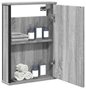 Mobile Specchio Da Bagno Grigio Sonoma 42x12x60 Cm Multistrato /