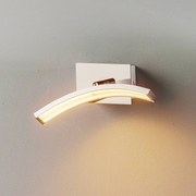 Applique da parete a LED Largo Domiluce, dimmerabile, Alluminio / Grigio / Zincato, Camera da letto, Metallo, Moderno, Applique a LED