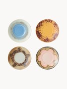 Set di 4 piattini fatti a mano con smalto reattivo 70's