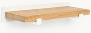 Mensola piccola da parete in legno di quercia Ally, larg. 40 cm