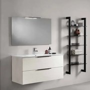 Mobile bagno sospeso con doppio cassetto BALI 100 cm Bianco Nordico