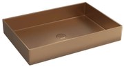 Lavabo D'Appoggio 55x38 Cm Con Piletta Di Scarico Karag "Saturn" Rose Gold