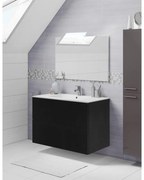 Mobile sottolavabo e lavabo Neo rovere nero L 90 x H 64 x P 48 cm