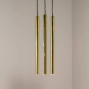 Euluna Lampada a sospensione Sone, rosone rotondo, a 3 luci, ottone
