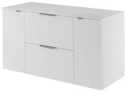 Mobile da bagno sotto lavabo Neo bianco laccato L 120 x H 65 x P 48.3 cm 2 cassetti 2 ante, lavabo non incluso