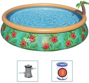 Bestway - Fast Set Piscina Gonfiabile Paradise Palms 457x84 cm