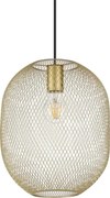 Net sospensione in rete metallica 1 luce attacco e27 24,5cm oro