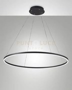 Giotto sospensione nera 1 luce d.100cm a led 3000k - 60w - 6300 lm ...