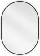 Mexen Loft specchio da bagno ovale 70 x 50 cm, cornice nera - 9851-070-050-000-70