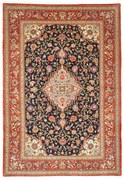 Ghom Tappeto 140 x 200 Blu (Iran) Annodato A Mano