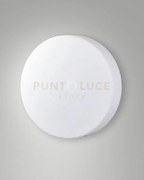 Graff plafoniera bianca d.30cm in metallo e vetro 1 luce attacco e27