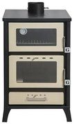 Stufa A Legna Con Forno Marika Beige 22 Kw L50,5xp58,5xh91,5