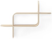 Scaffale a castello in legno di caucciù in colore naturale Montage - Umbra