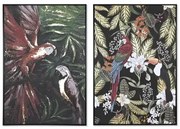 Quadro DKD Home Decor Pappagallo Tropicale 83 x 4,5 x 122,5 cm 83 x 4,5 x 123 cm (2 Unità)