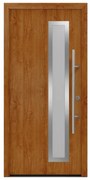 Porta d'ingresso HORMANN ISO PRO SECUR L 90 x H 210 cm rovere dorato tirare a sinistra