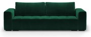 Divano letto in velluto verde Luca - Milo Casa