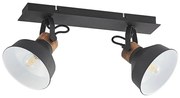 Lindby - Nefeli 2 Plafoniera Black/Wood Lindby