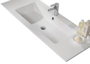 Lavabo da appoggio Loto rettangolare in ceramica L 35 x P 46 x H 12.5 cm bianco