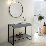 Mobile da bagno sotto lavabo Alec grigio L 80 x H 90 x P 48 cm, lavabo non incluso