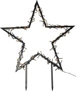 Decorazione luminosa nera per esterni con motivo natalizio Spiky - Star Trading