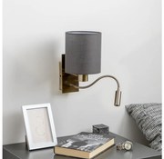 Brilagi - Applique a LED NUBILA 1xE27/25W/230V + LED/3W ottone/antracite