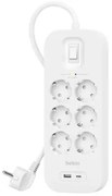 Multipresa 6 Prese con Interruttore Belkin Connect SRB002VF2M Bianco (2 m)