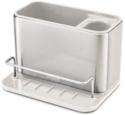 Set portaspugna e detersivo piatti in metallo argentato Surface - Joseph Joseph