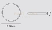 Lampada da soffitto bianca 300-60b 48w 3000k 3840l led integrato di...