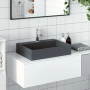 Lavandino 50x38x11 Cm Blocco İn Marmo/minerale Antracite /