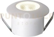 Incasso led asso bianco tondo 1,2w 100lm 3000k 3,2x2,2cm