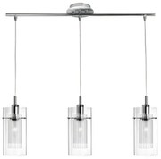 Duo i 3lt bar pendant - metallo cromato e doppio vetro