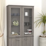 Scaffale per credenza grigio chiaro 85x35x100 cm legno di pino