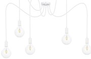 Lampadario a sospensione con filo MIROS 5xE27/60W/230V ragno bianco