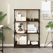 Libreria rovere marrone 78,5x33x117,5 cm in legno multistrato