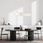 Lampadario LED neoclassico Queen cromo Ø80cm, luce con 3 temperature di colore 6000 lumen, BRILLIANT