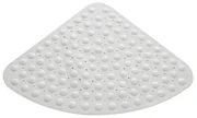 Tappeto antiscivolo angolare in PVC bianco 54x54 cm