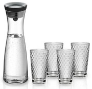 WMF - Caraffa d'acqua Basic 1 l + 4 bicchieri