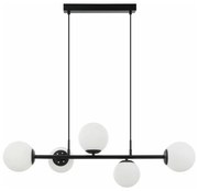 Lampadario a sospensione con cavo MADDIE 5xE14/5W/230V, nero