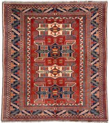 Kazak Tappeto orientale 190x210 Rosa (Afghanistan) Annodato A Mano