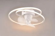 Umea plafoniera led con ventilatore a spirale bianca con ventola ro...