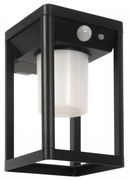 Applique da parete Solare con Sensore Movimento Nera IP54 serie Vimo Colore  Bianco Naturale 4.000K